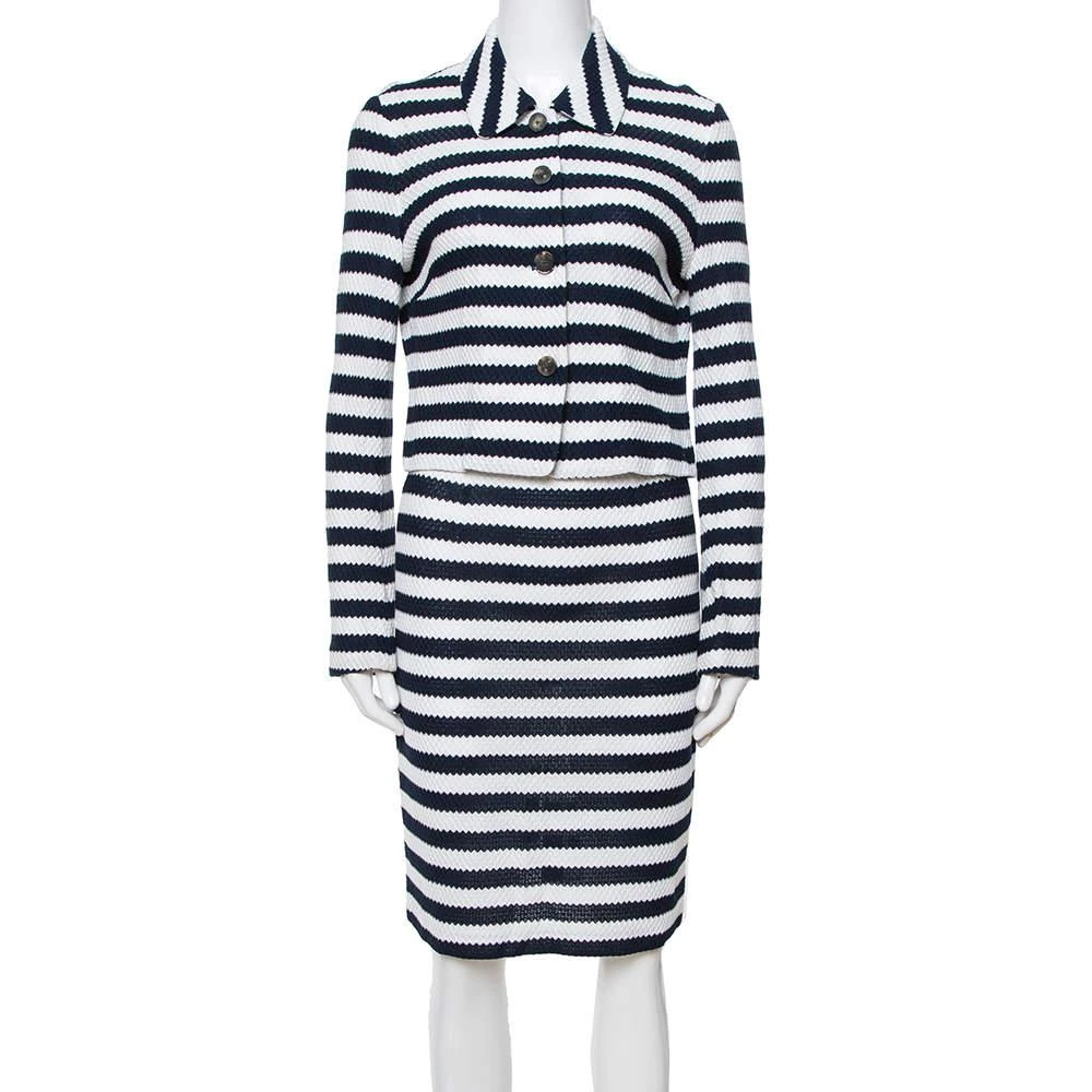 商品[二手商品] Diane von Furstenberg|Diane von Furstenberg Navy Blue Walda/Lacie Skirt & Jacket Set S,价格¥1350,第1张图片