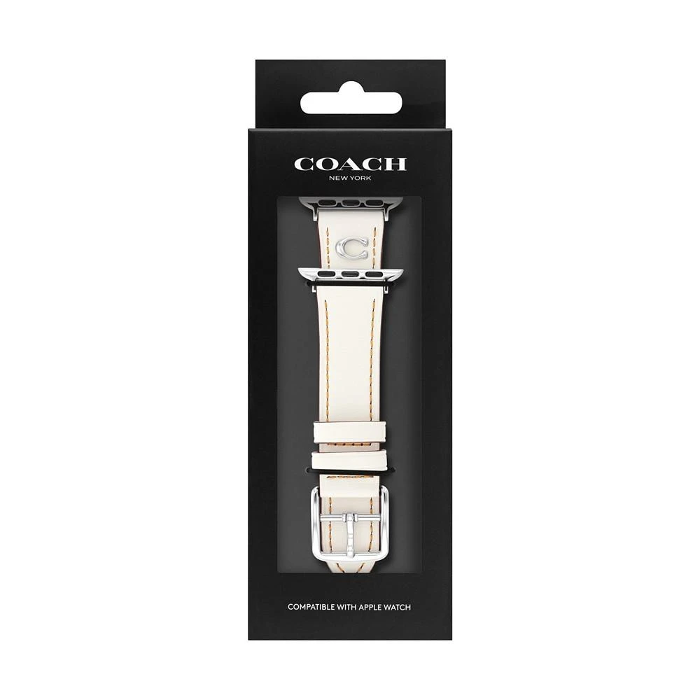 商品Coach|Women's Chalk Leather Strap 38/40/41mm Apple Watch Band,价格¥470,第4张图片详细描述