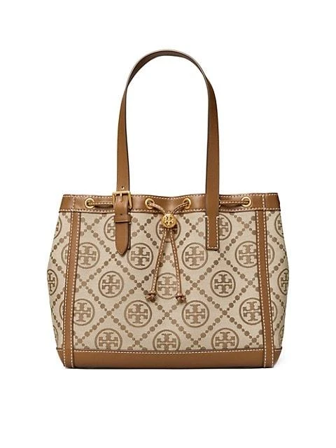 商品Tory Burch|Small T Monogram Jacquard Drawstring Tote,价格¥3716,第1张图片