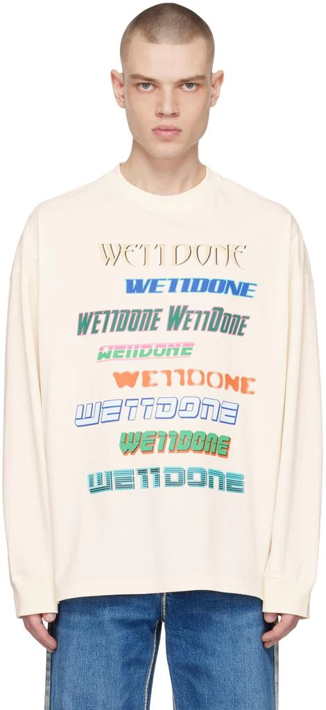 商品We11done|Off-White Printed Long Sleeve T-Shirt,价格¥767,第1张图片