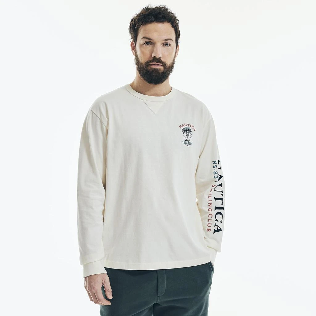 商品Nautica|Nautica Mens Graphic Long-Sleeve Pocket T-Shirt,价格¥120,第1张图片