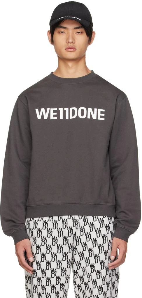 商品We11done|Gray Fitted Sweatshirt,价格¥2582,第1张图片