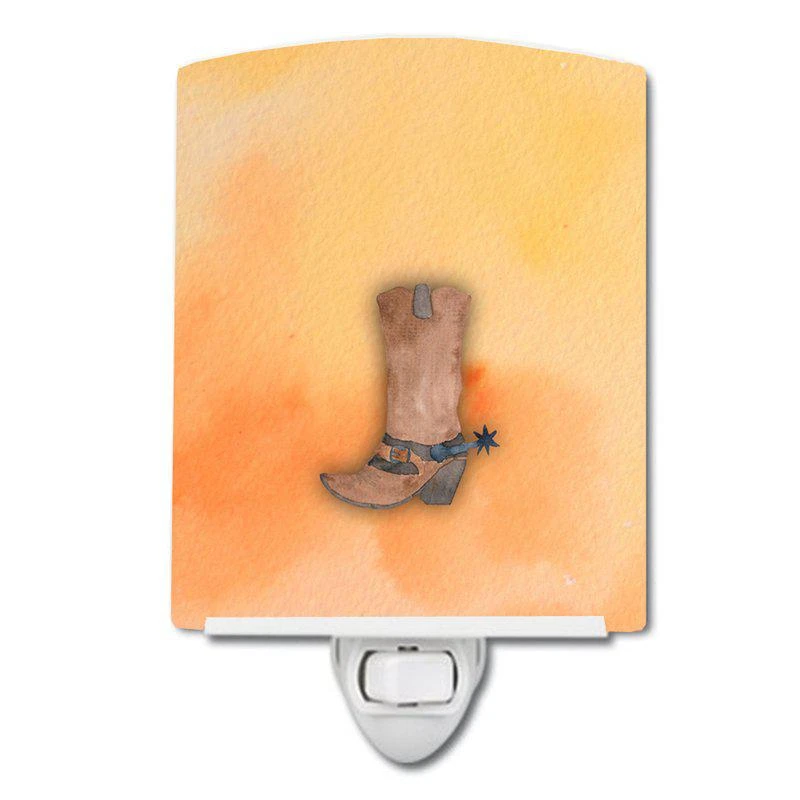 商品Caroline's Treasures|Cowboy Boot Watercolor Ceramic Night Light,价格¥204,第1张图片