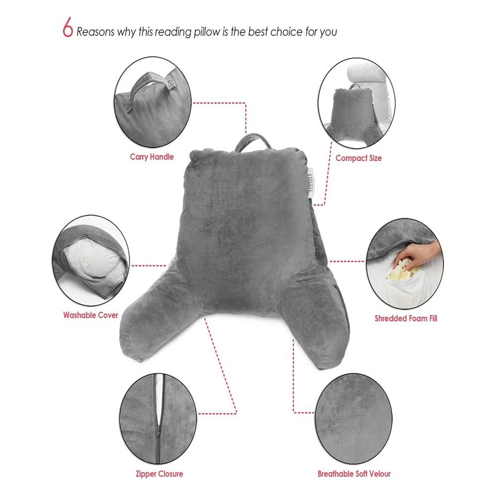 Shredded Memory Foam Reading Backrest Pillow, Petite 商品