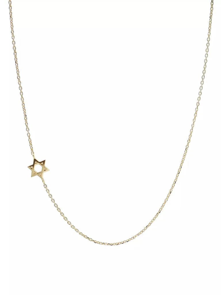 商品Anzie|Love Letter Star Of David 14K Yellow Gold Necklace,价格¥2962,第1张图片