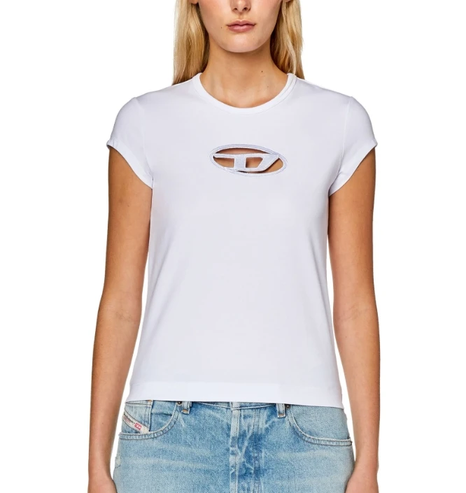 DIESEL迪赛 品牌Logo图案圆领短袖 其他T恤 女款 黑色（香港仓发货） 商品