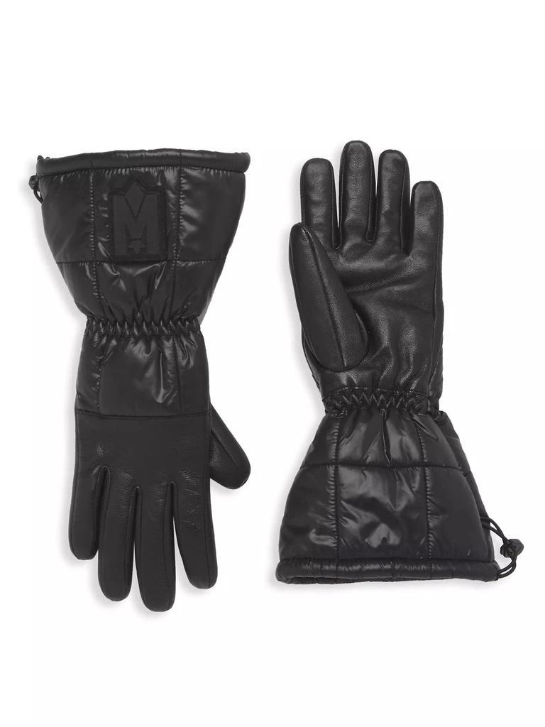 商品Mackage|Adley Reversible Mixed-Media Light Down Ski Gloves,价格¥1673,第1张图片