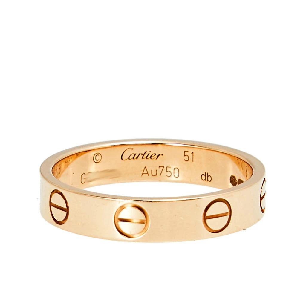 商品[二手商品] Cartier| Cartier Love 18K Rose Gold Narrow Wedding Band Ring Size 51,价格¥5825,第2张图片详细描述