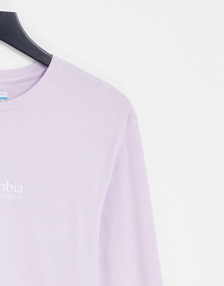 Columbia Hopedale back print long sleeve t-shirt in lilac Exclusive at ASOS商品第4张图片规格展示