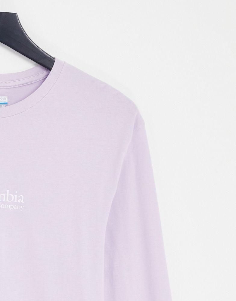 商品Columbia|Columbia Hopedale back print long sleeve t-shirt in lilac Exclusive at ASOS,价格¥259,第6张图片详细描述