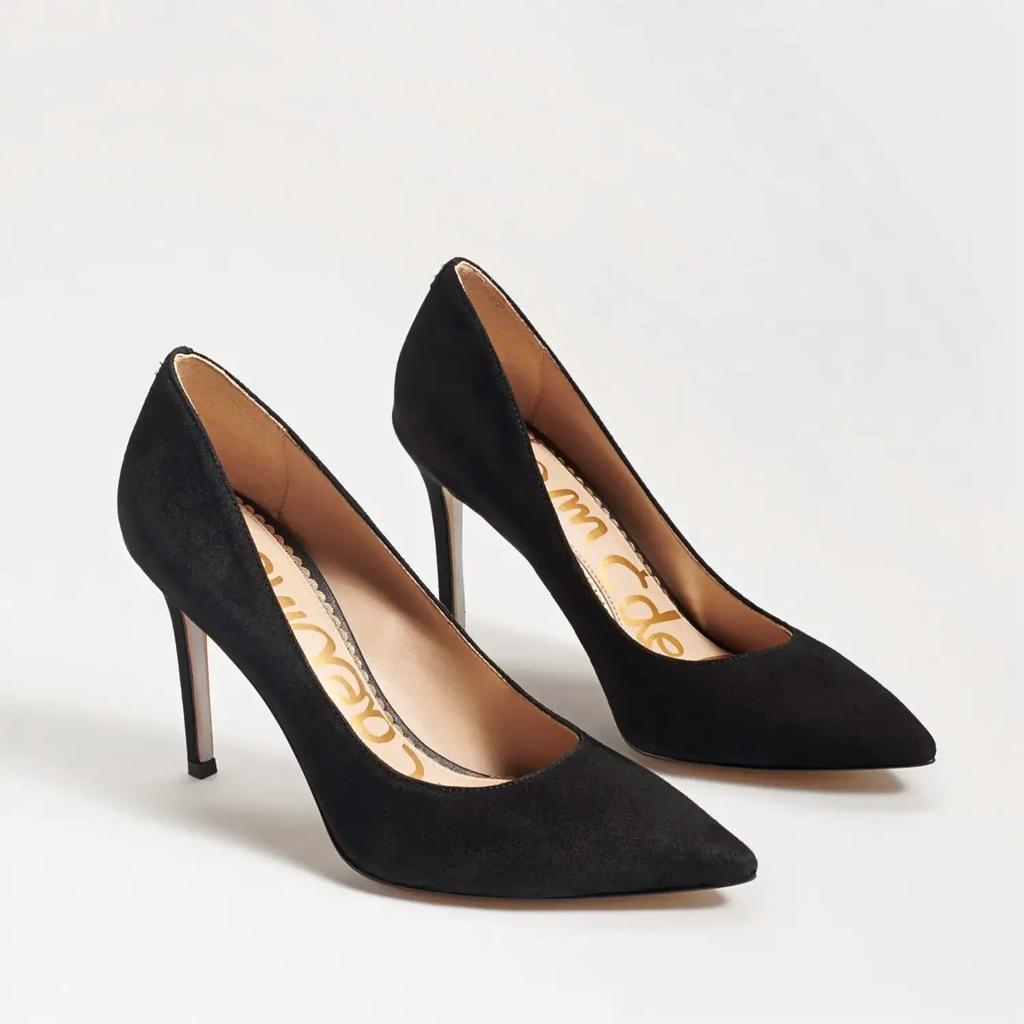 商品Sam Edelman|Hazel Pointed Toe Heel in Black Suede,价格¥670,第1张图片