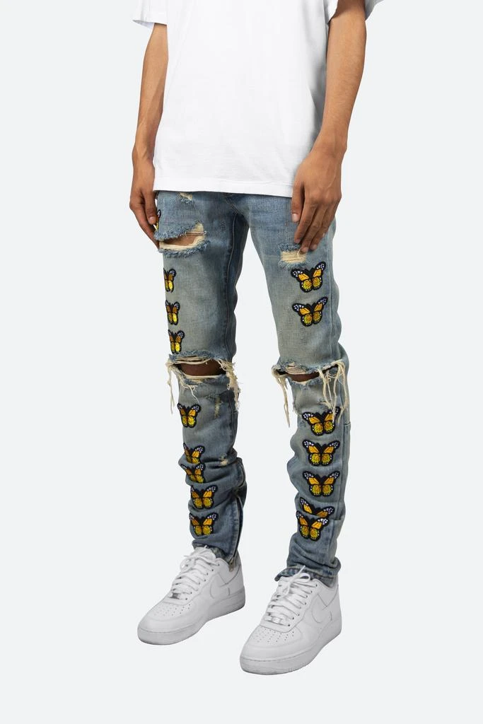 商品MNML|M188 Butterfly Slim Denim - Blue,价格¥325,第2张图片详细描述