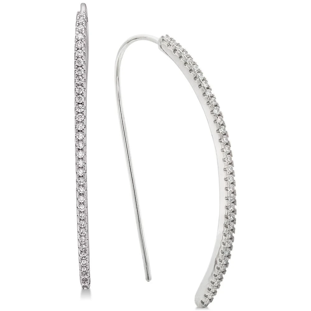 商品Giani Bernini|Cubic Zirconia Pavé Dagger Drop Threader Earrings in Sterling Silver, Created for Macy's,价格¥211,第1张图片