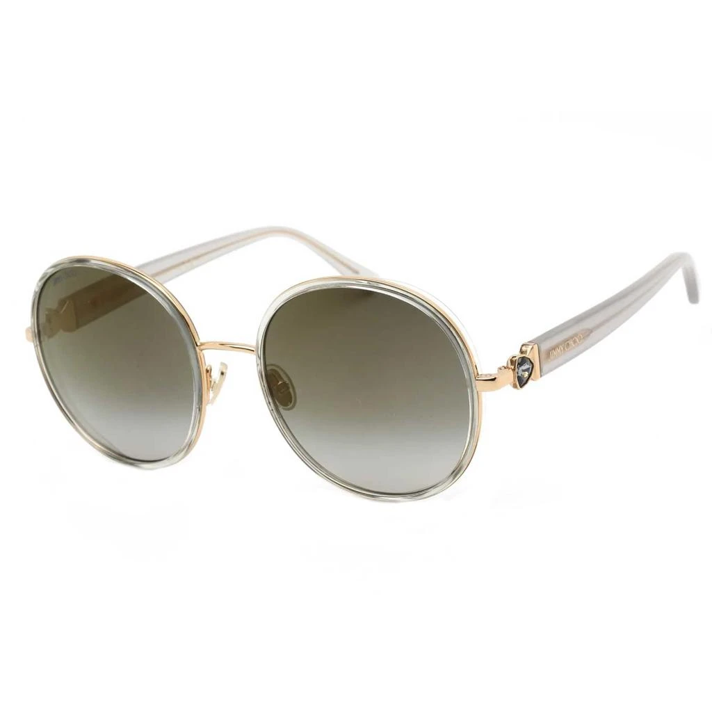 商品Jimmy Choo|Jimmy Choo Women's Sunglasses - Grey Gold Oval Metal Frame | PA/S 0FT3 FQ,价格¥577,第1张图片