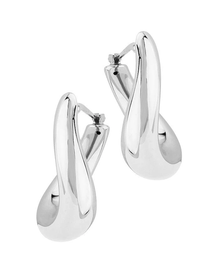 商品Bloomingdale's|Oval Twist Hoop Earrings in 14K White Gold - Exclusive,价格¥5597,第1张图片详细描述