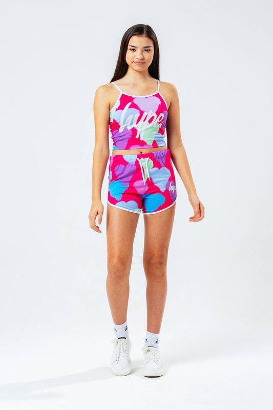 商品HYPE|Girls Spray Heart Camisole Pink/Lilac/Sky Blue,价格¥161,第2张图片详细描述