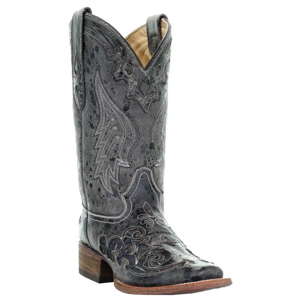 商品Corral Boots|Distressed Embroidery Square Toe Cowboy Boots,价格¥2057,第2张图片详细描述