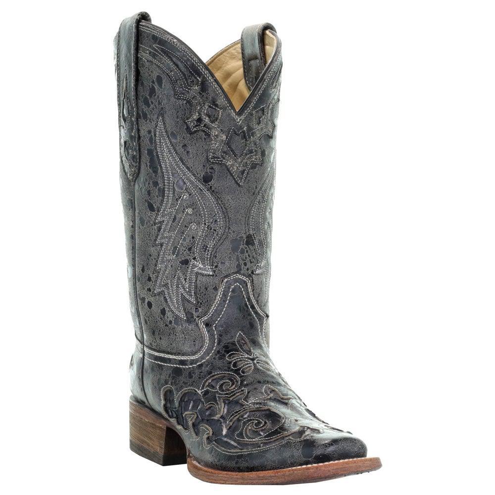 商品Corral Boots|A2402 Embroidery Square Toe Cowboy Boots,价格¥1881,第4张图片详细描述