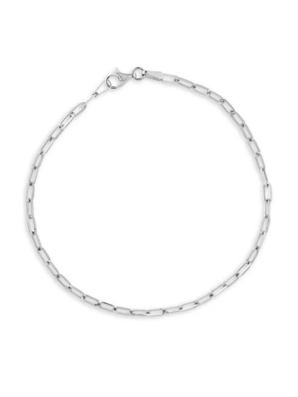 商品Saks Fifth Avenue|14K White Gold Paper Clip Chain Bracelet,价格¥2723,第1张图片