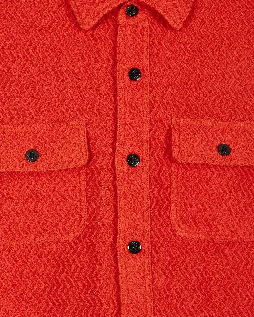 Textured Wool CPO Shirt Orange 商品