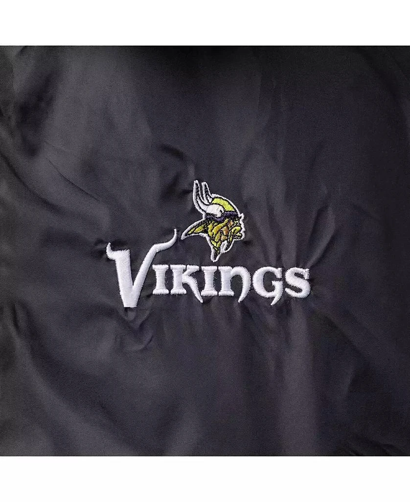 商品Dunbrooke|Men's Black Minnesota Vikings Coaches Classic Raglan Full-Snap Windbreaker Jacket,价格¥299,第2张图片详细描述