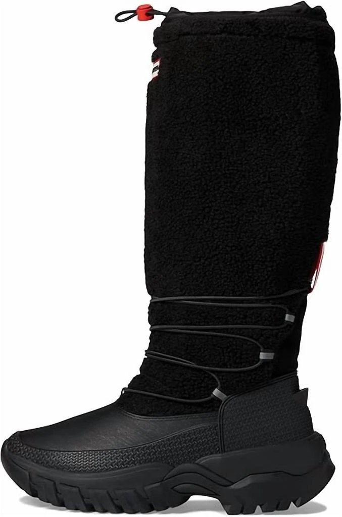 商品Hunter|Women's Wanderer Tall Sherpa Snow Boots In Black,价格¥1401,第2张图片详细描述