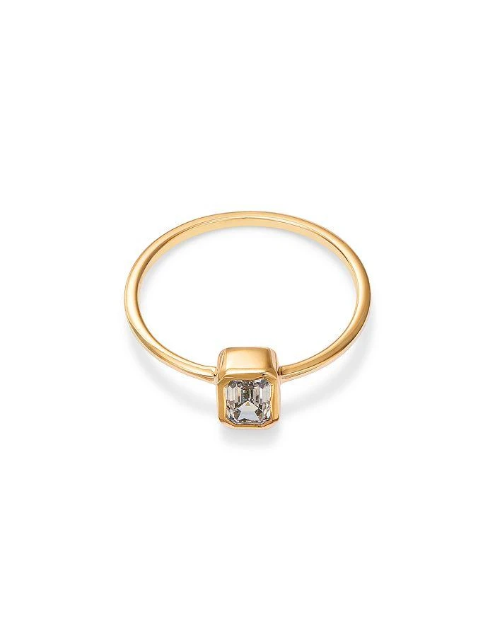 商品Moon & Meadow|14K Yellow Gold Lab Grown Diamond Emerald Cut Solitaire Ring,价格¥5899,第3张图片详细描述