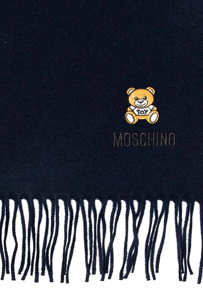 商品Moschino|Moschino Teddy Bear Embroidered Fringed Scarf,价格¥448,第2张图片详细描述