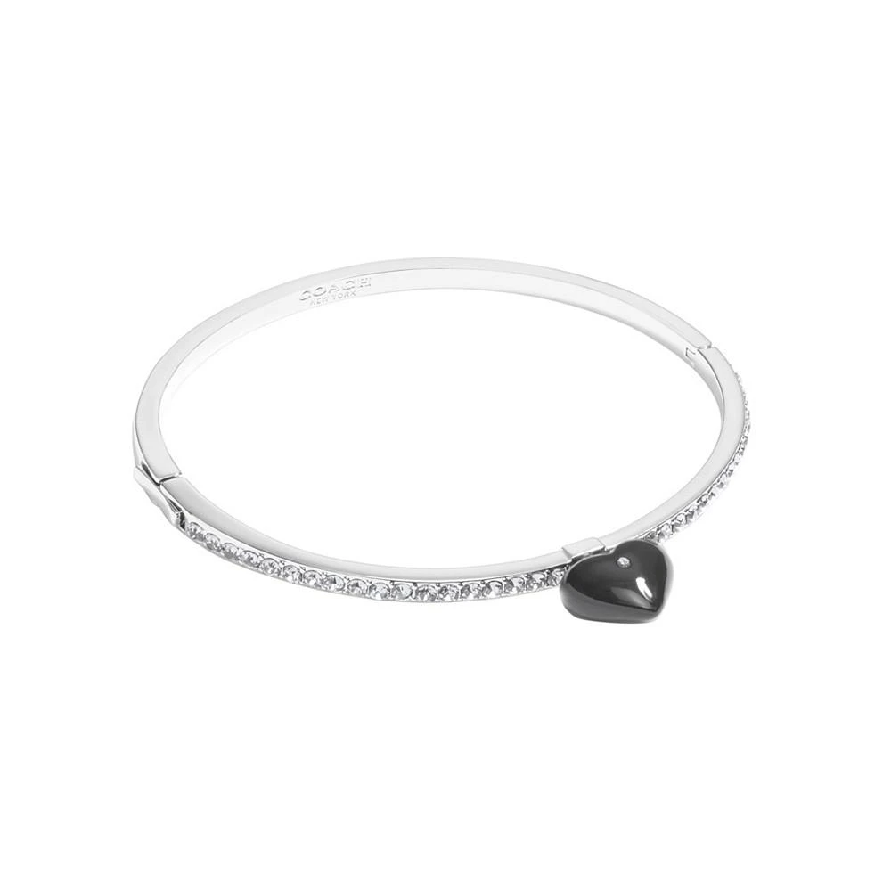 商品Coach|Faux Stone Heart Charm Tennis Bangle Bracelet,价格¥655,第1张图片