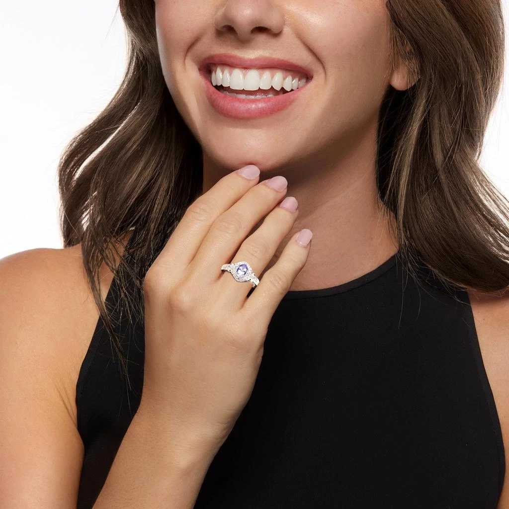 商品Ross-Simons|Ross-Simons Tanzanite and . White Topaz Jewelry Set: Necklace, Earrings and Ring in Sterling Silver,价格¥1020,第2张图片详细描述