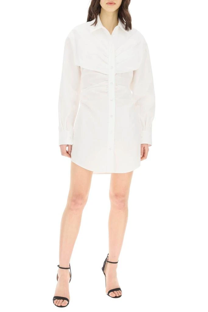 商品Alexander Wang|HOURGLASS DRAPED MINI SHIRT DRESS,价格¥3183,第2张图片详细描述