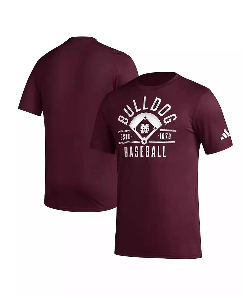 商品Adidas|Men's Maroon Mississippi State Bulldogs Exit Velocity Baseball Pregame AEROREADY T-Shirt,价格¥246,第1张图片