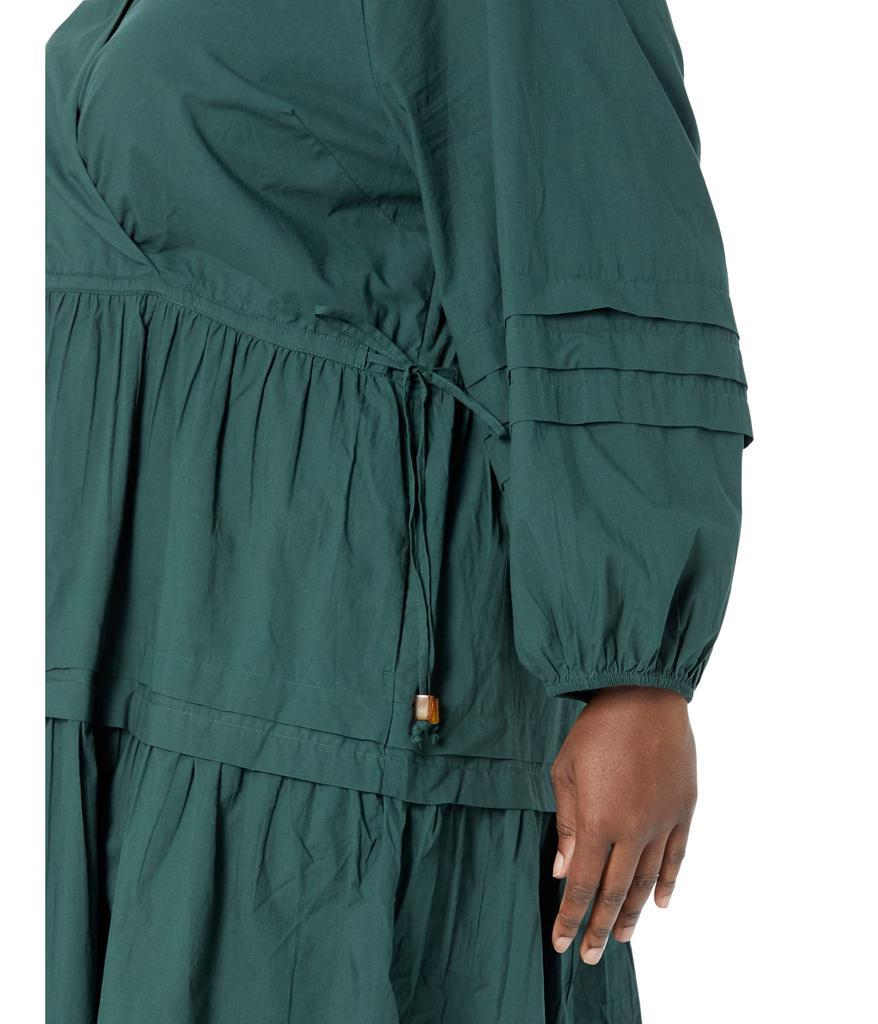 商品Madewell|Plus Crinkle Poplin Wrap Mini Dress,价格¥894,第5张图片详细描述