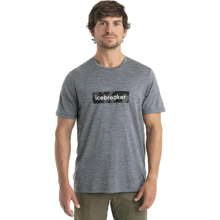 商品Icebreaker|Merino 150 Tech Lite II T-Shirt Natural Shades Logo - Men's,价格¥351,第1张图片