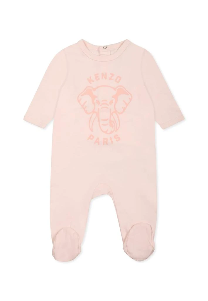 商品Kenzo|Pink Babygrow Set For Baby Girl With Elephant,价格¥1057,第2张图片详细描述