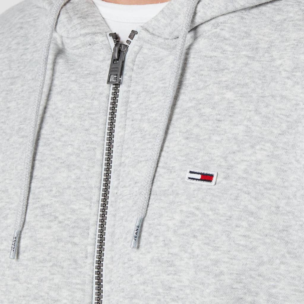 Tommy Jeans Men's Regular Fleece Zip Hoodie - Light Grey Heather商品第4张图片规格展示