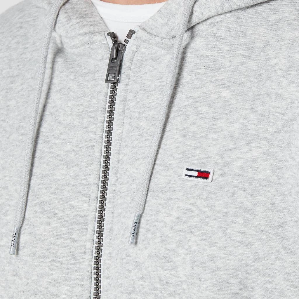 商品Tommy Hilfiger|Tommy Jeans Men's Regular Fleece Zip Hoodie - Light Grey Heather,价格¥475,第4张图片详细描述