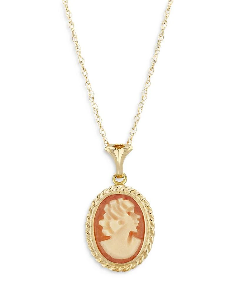 商品Bloomingdale's|Cameo Pendant Necklace in 14K Yellow Gold, 18" - Exclusive,价格¥3071,第1张图片