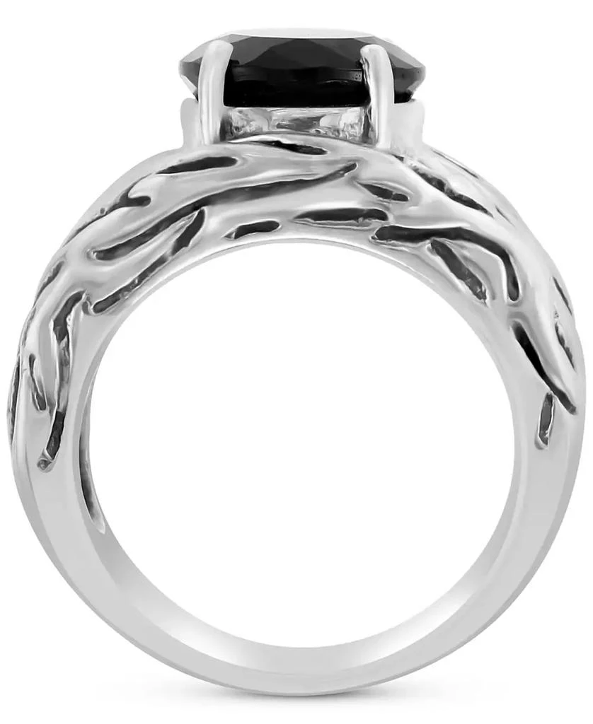 商品Effy|EFFY® Onyx Openwork Woven Ring in Sterling Silver,价格¥1097,第5张图片详细描述