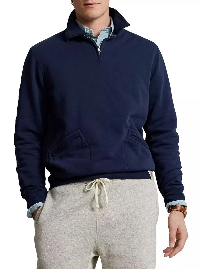 商品Ralph Lauren|Half-Zip Fleece Long-Sleeve Polo Sweatshirt,价格¥855,第3张图片详细描述