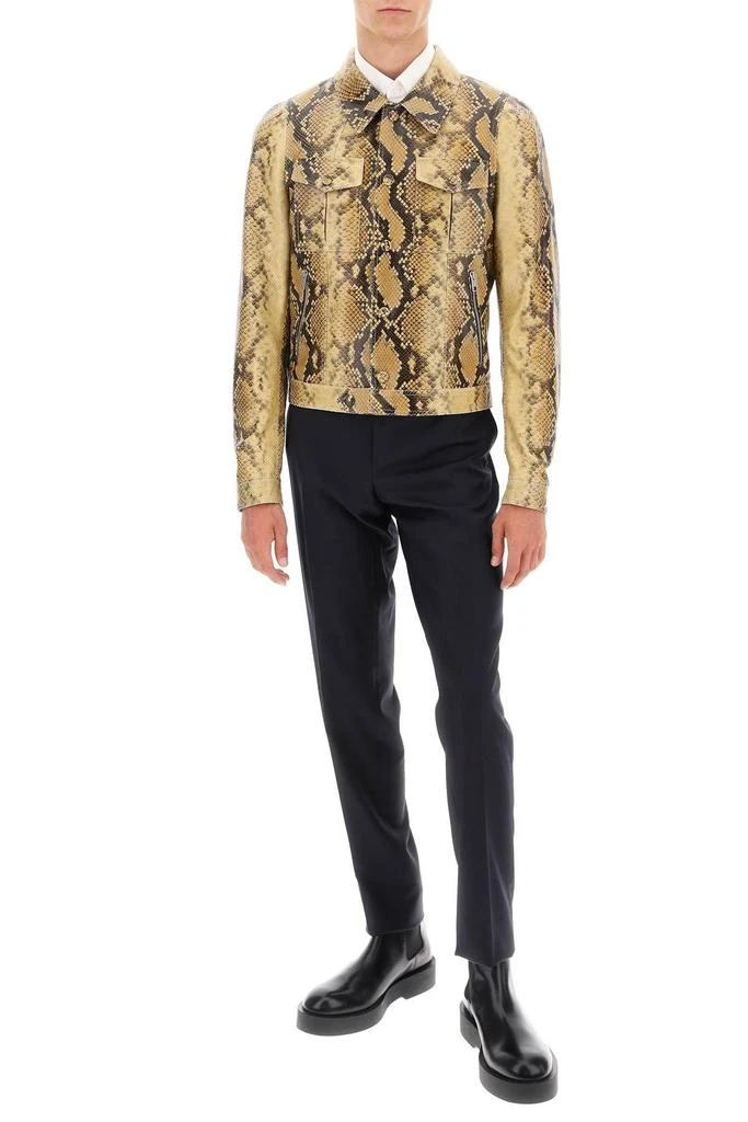 商品Bally|Python-print leather jacket,价格¥8670,第2张图片详细描述