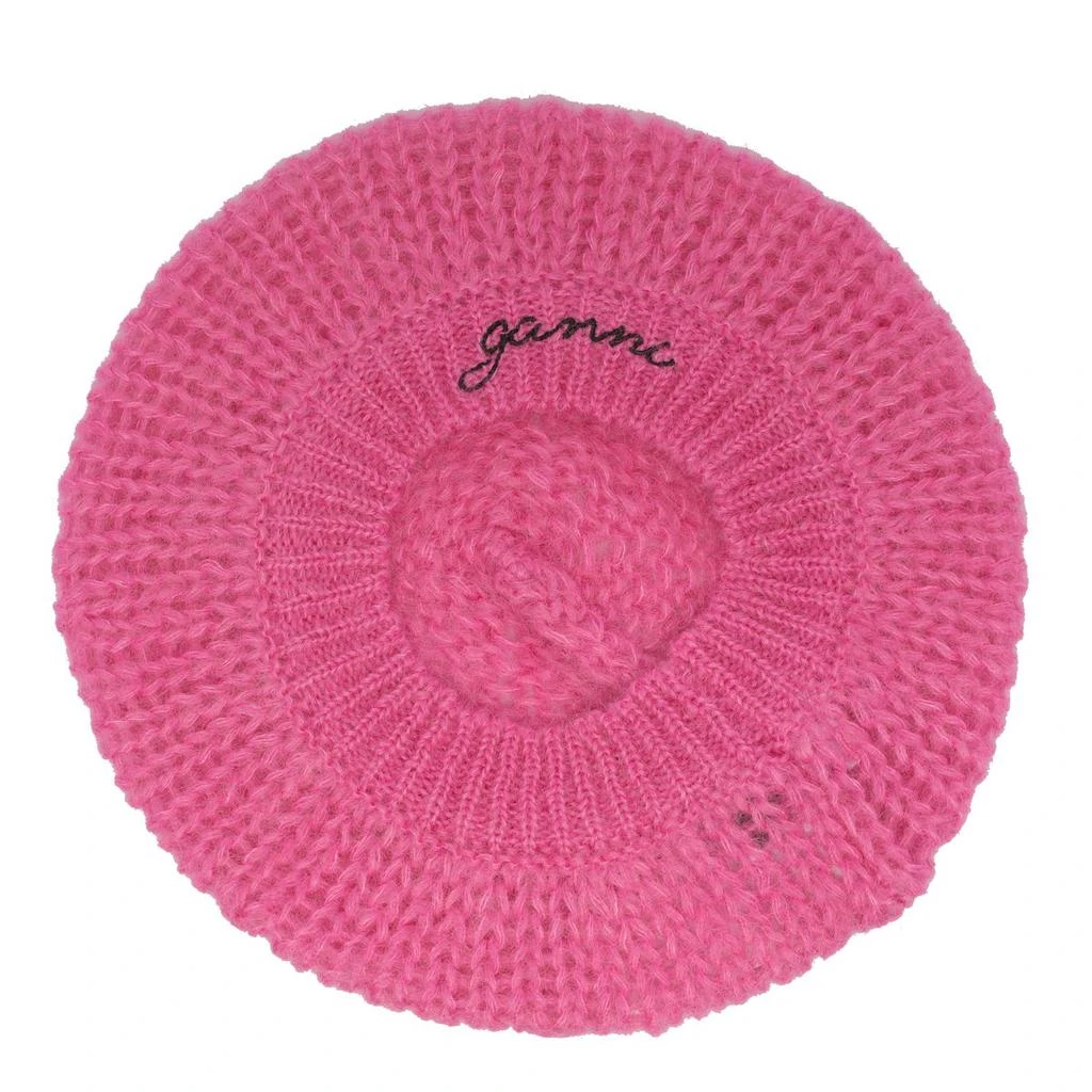 商品Ganni|Ganni Logo Embroidered Knit Beret Beanie,价格¥519,第2张图片详细描述
