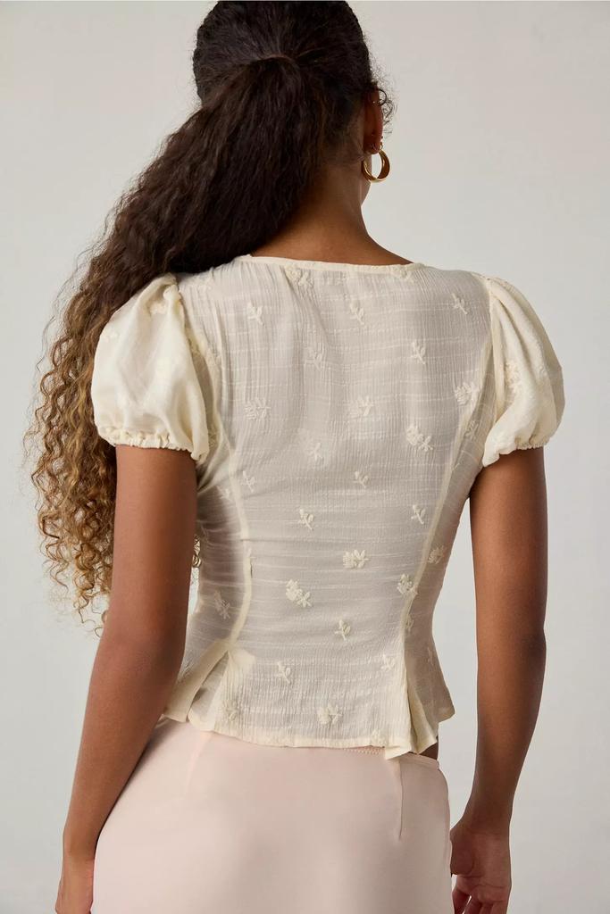 今季ロージーモンスター☆trimming puff blouse パフスリーブ Chesty - 今季ロージーモンスター☆trimming puff blouse パフスリーブ