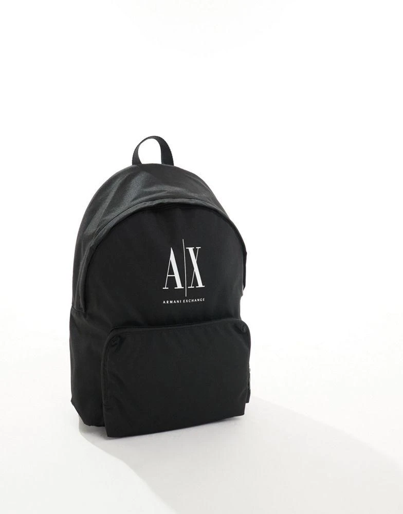 商品Armani Exchange|Armani Exchange logo backpack in black,价格¥552,第4张图片详细描述