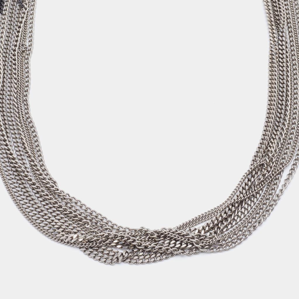 Chanel Two-Tone Metal Chain Multi Layered Necklace商品第2张图片规格展示