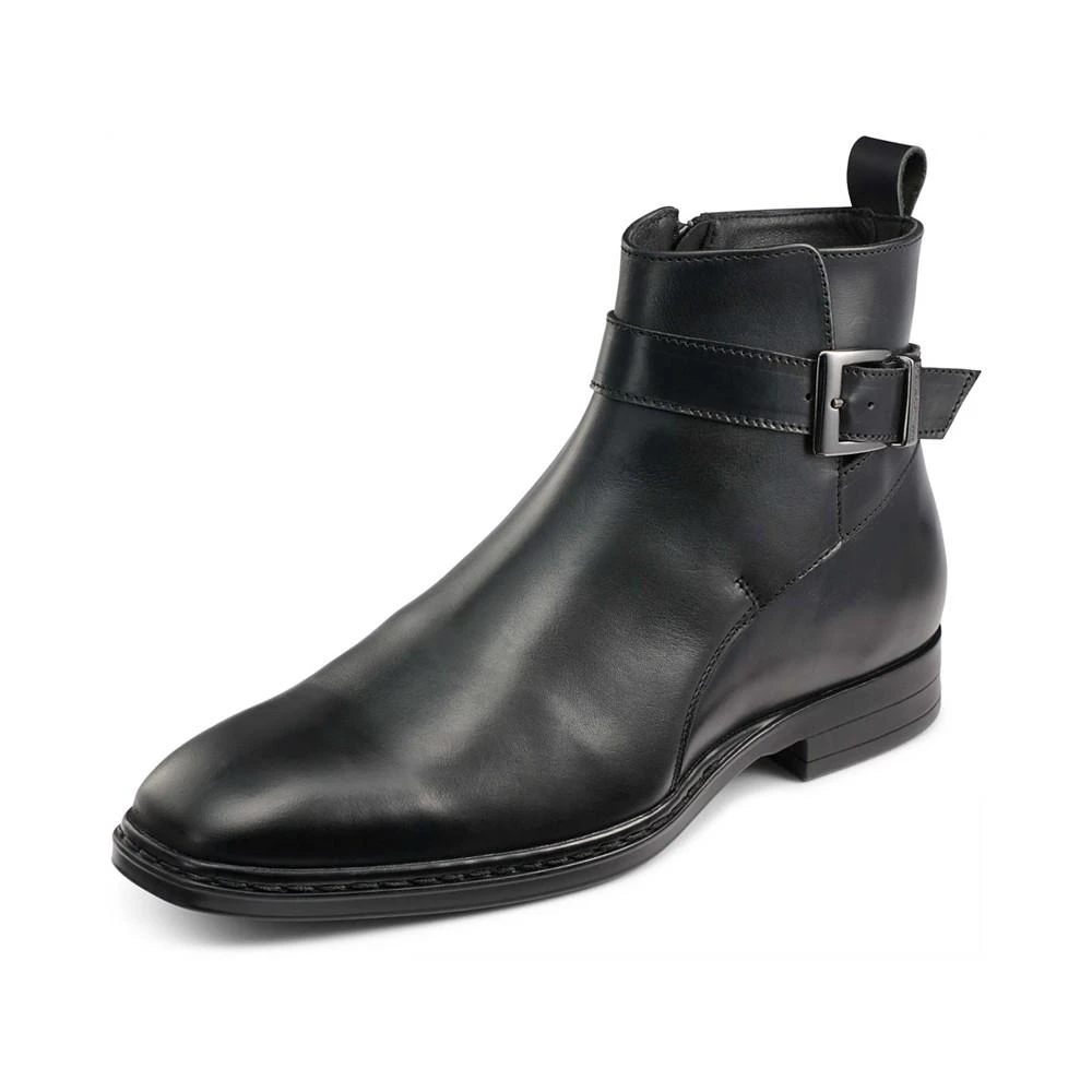 商品Karl Lagerfeld Paris|Men's Leather Side-Zip Buckle Boots,价格¥1859,第1张图片