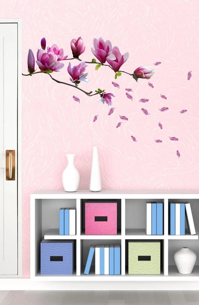 商品WALPLUS|Magnolia Flower Decal Sticker Wall Decoration - Pack of 3,价格¥219,第4张图片详细描述