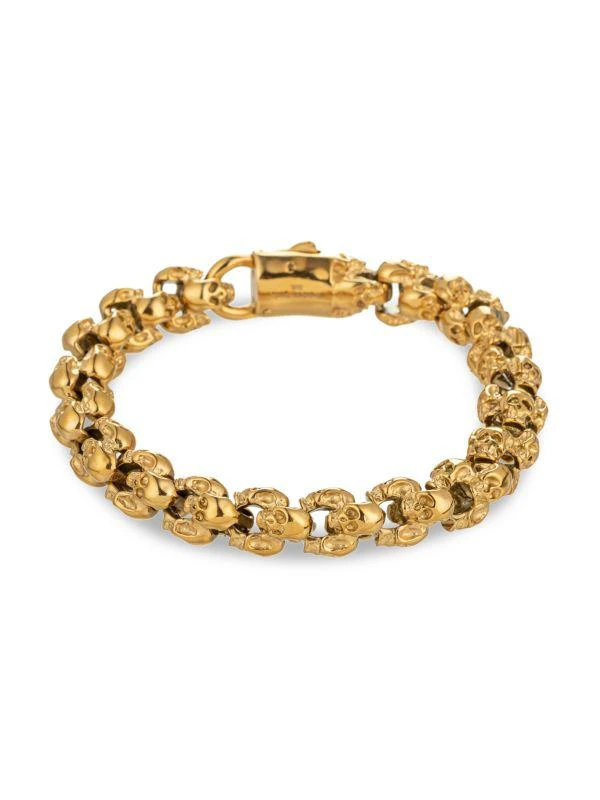 商品Eye Candy LA|Laim Skully Goldtone Titanium Bracelet,价格¥351,第2张图片详细描述
