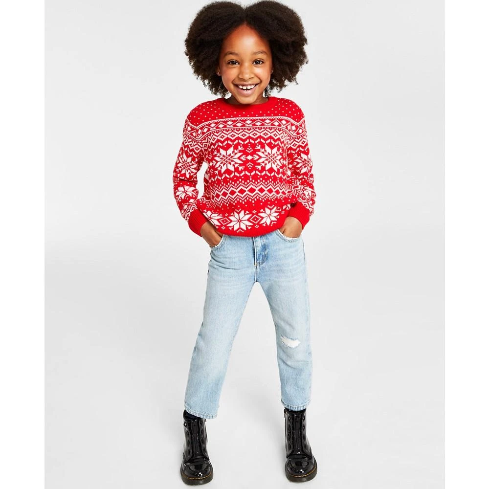 商品Charter Club|Holiday Lane Little Girls Festive Fair Isle Sweater, Created for Macy's,价格¥46,第1张图片