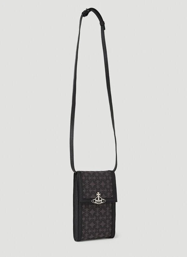 商品Vivienne Westwood|Re-Jacquard Orborama Phone Crossbody Bag in Black,价格¥1891,第2张图片详细描述